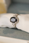 Agate 925 Sterling Silver Halo Ring