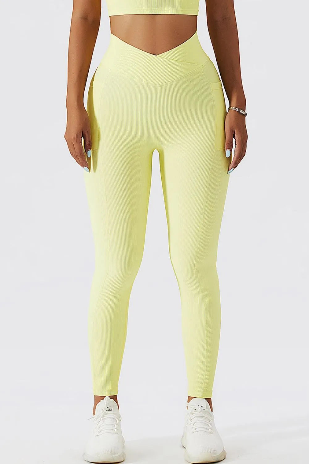Basic Crossover Waist Active Leggings