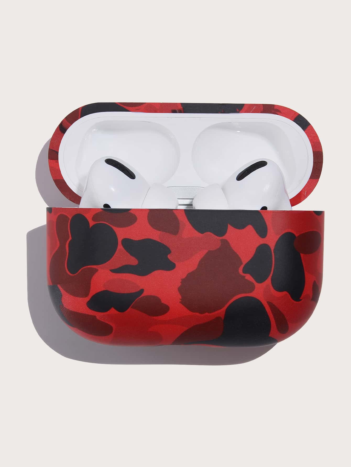 Blue PC Water Sticker Camouflage Pattern Earphone Case