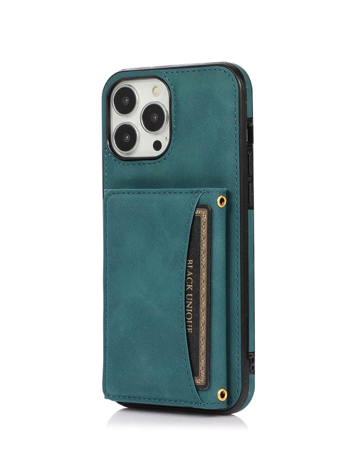 1pc Tri-folded Wallet Style Card Holder And Phone Case Compatible With Both Samsung And Iphone, Back Opening Design For Business Use Compatible With iPhone15/15Plus/15Pro/15Promax