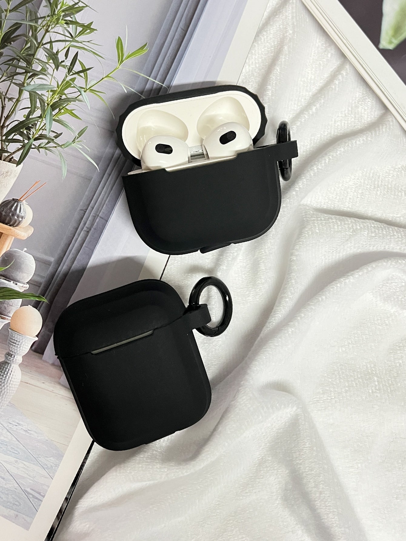 Pink Neon Anti-Fall Solid Color Case Compatible With AirPods
