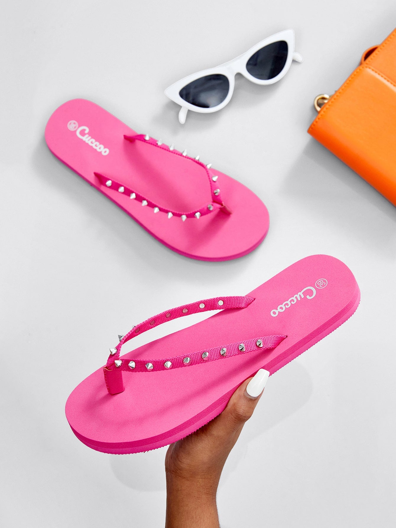 Cuccoo Solid Color Slip-Resistant Women Summer Flip Flops