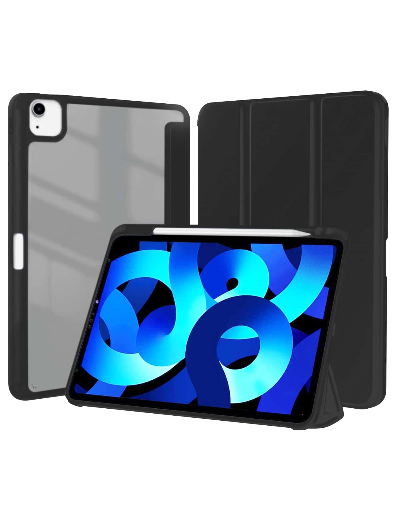 Acrylic Anti-Drop IPad Protective Case With Pencil Holder, Suitable For IPad Mini 4/5/6, 9.7, 10.2, 10.5, IPad Air 4/5, IPad 10th, 10.9, IPad Pro 11, Air 11(M2), Air 13(M2), Pro 11(M4), Pro 13(M4) 12.9-Inch (Some Models With Lens Frame)