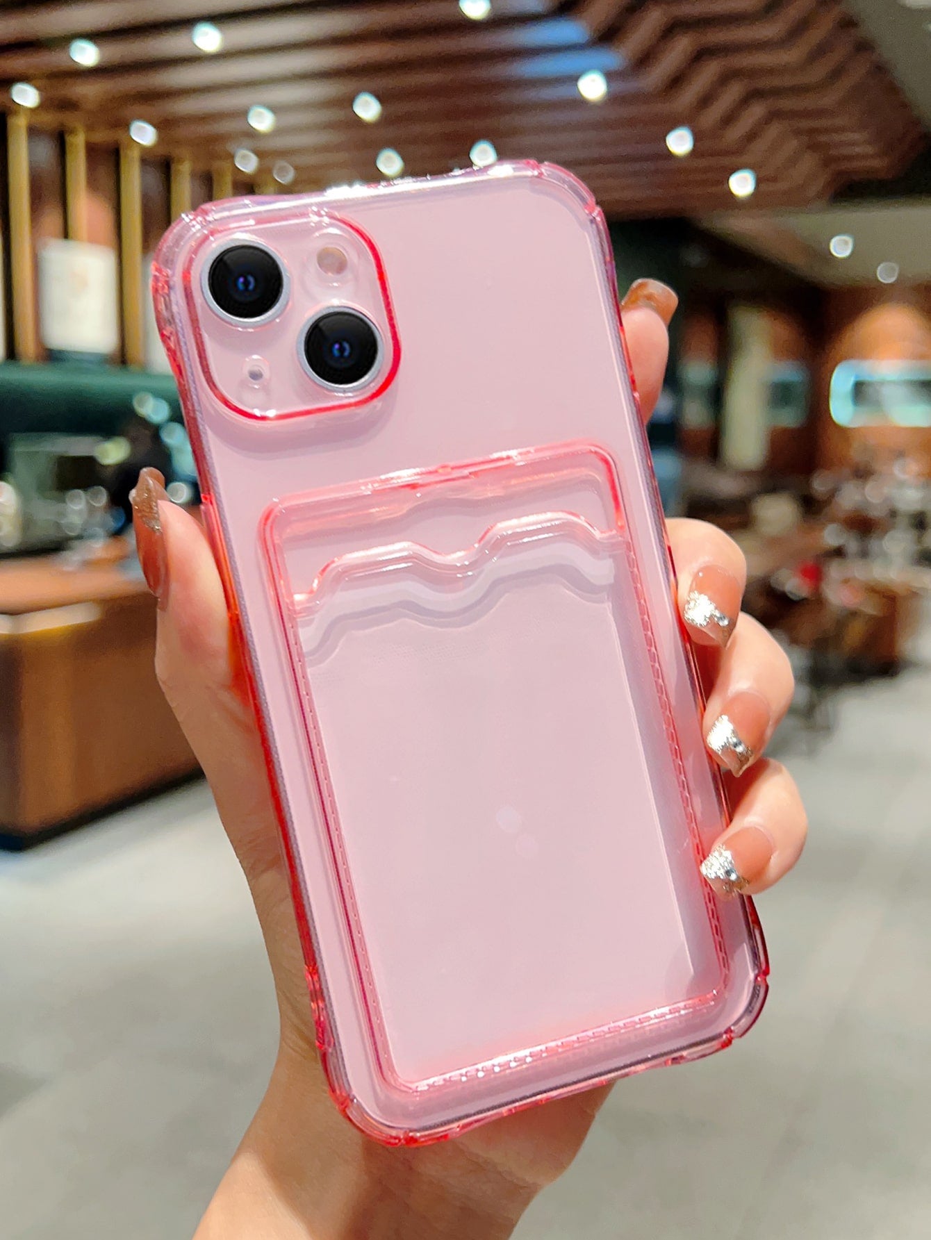 Clear Phone Case With Card Slot Compatible With IPhone 11,IPhone 13,IPhone 14 Pro Max