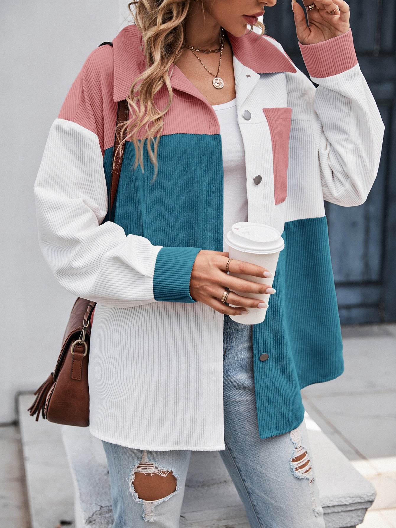Cut And Sew Drop Shoulder Coat
