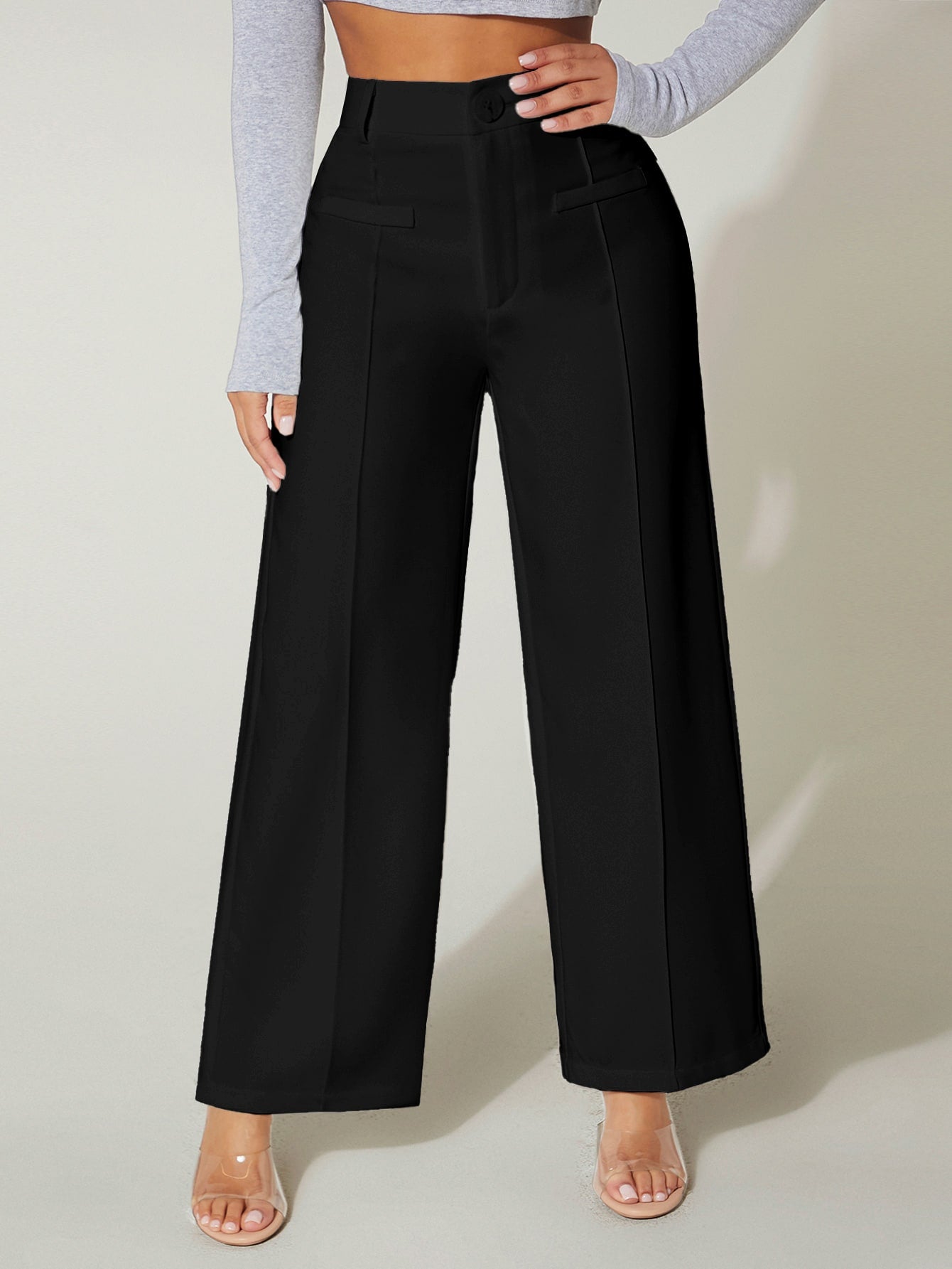 Solid Wide Leg Summer Pants