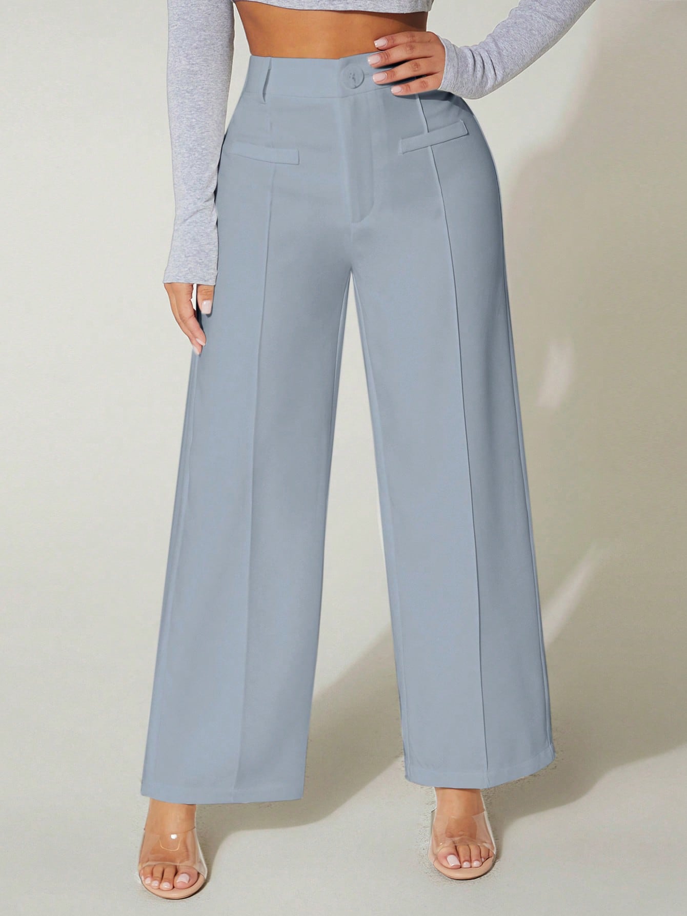 Solid Wide Leg Summer Pants