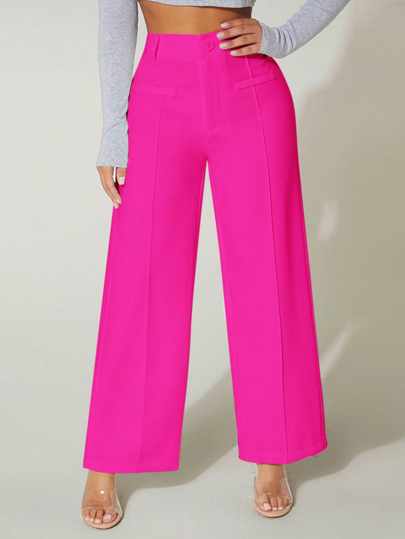 Solid Wide Leg Summer Pants
