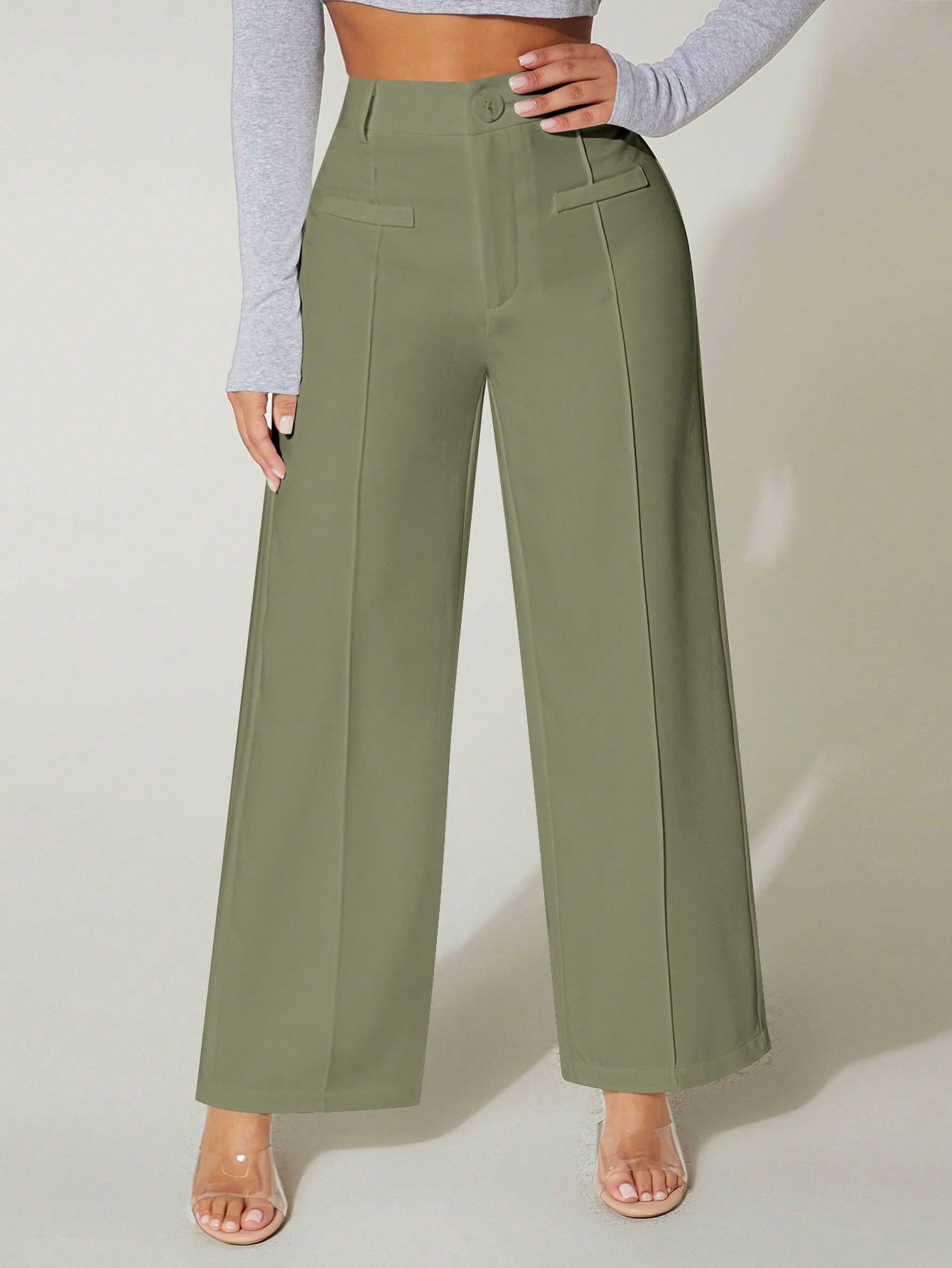 Solid Wide Leg Summer Pants