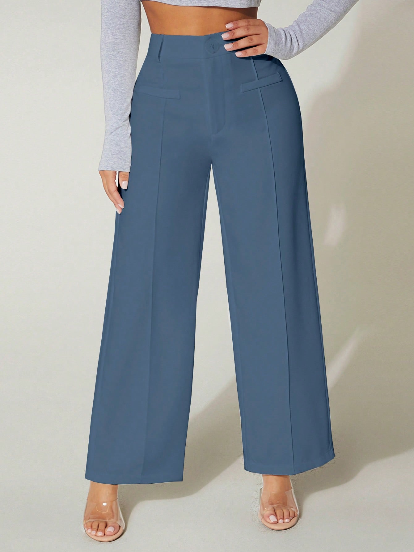 Solid Wide Leg Summer Pants