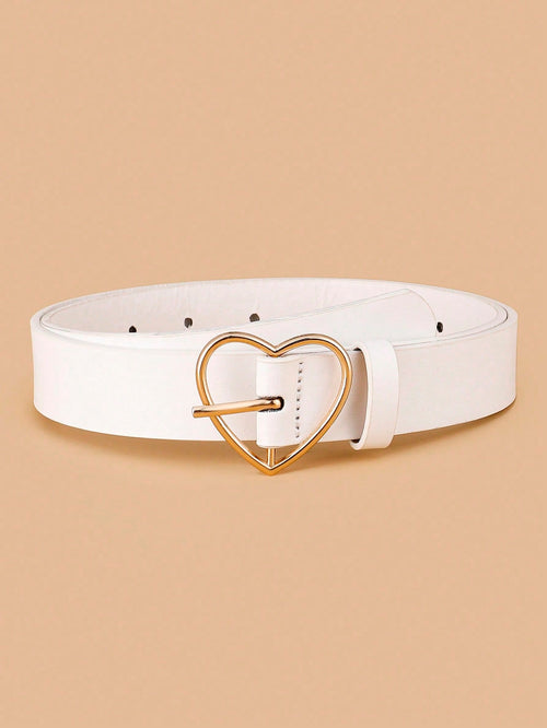 1pc Kids Heart Buckle Fashion Belt For Daily Life
