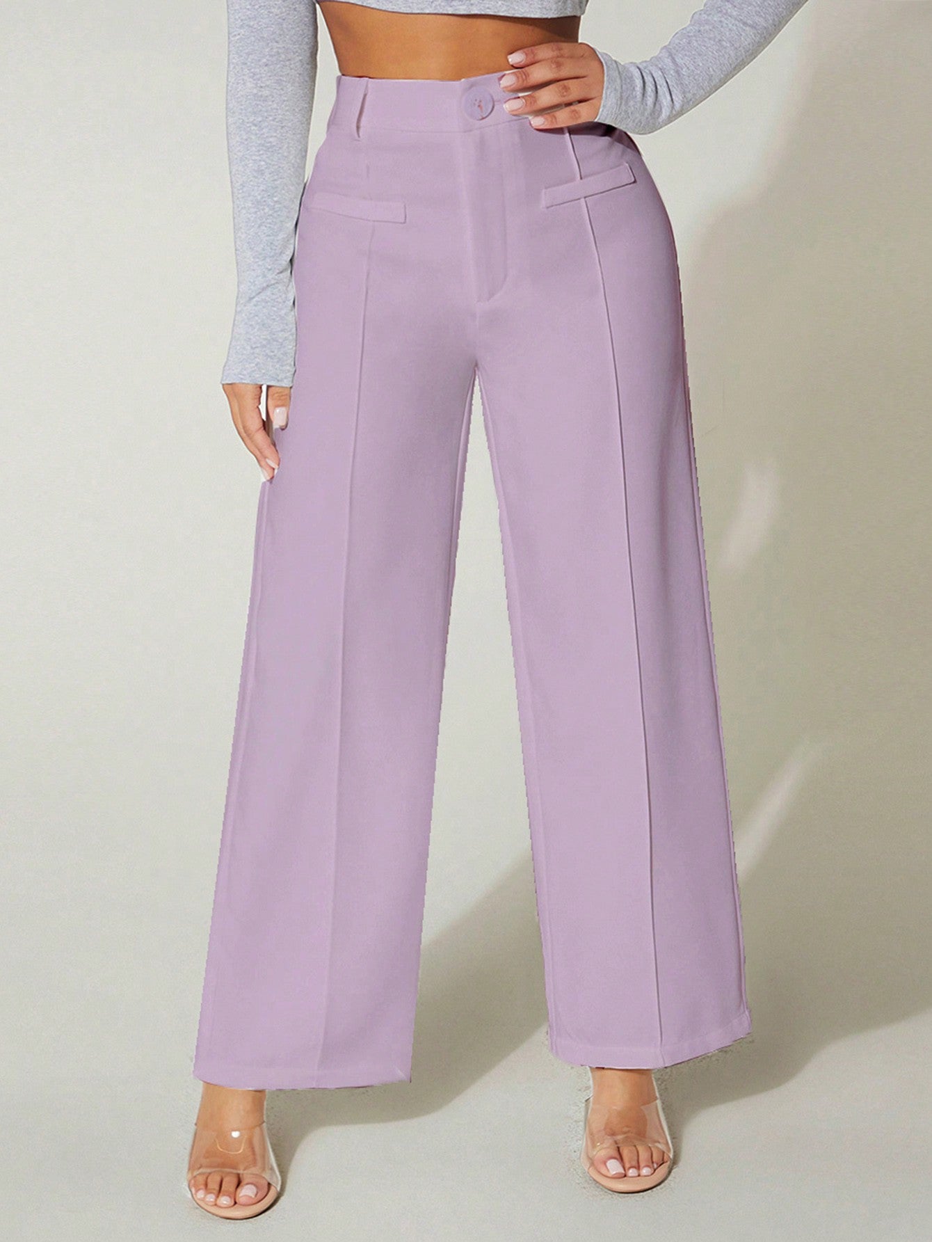 Solid Wide Leg Summer Pants