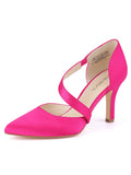 JENN ARDOR Women's High Heels D'Orsay Pumps Dressy Stilettos Closed Pointed Toe Wedding Bride Evening Party Shoes