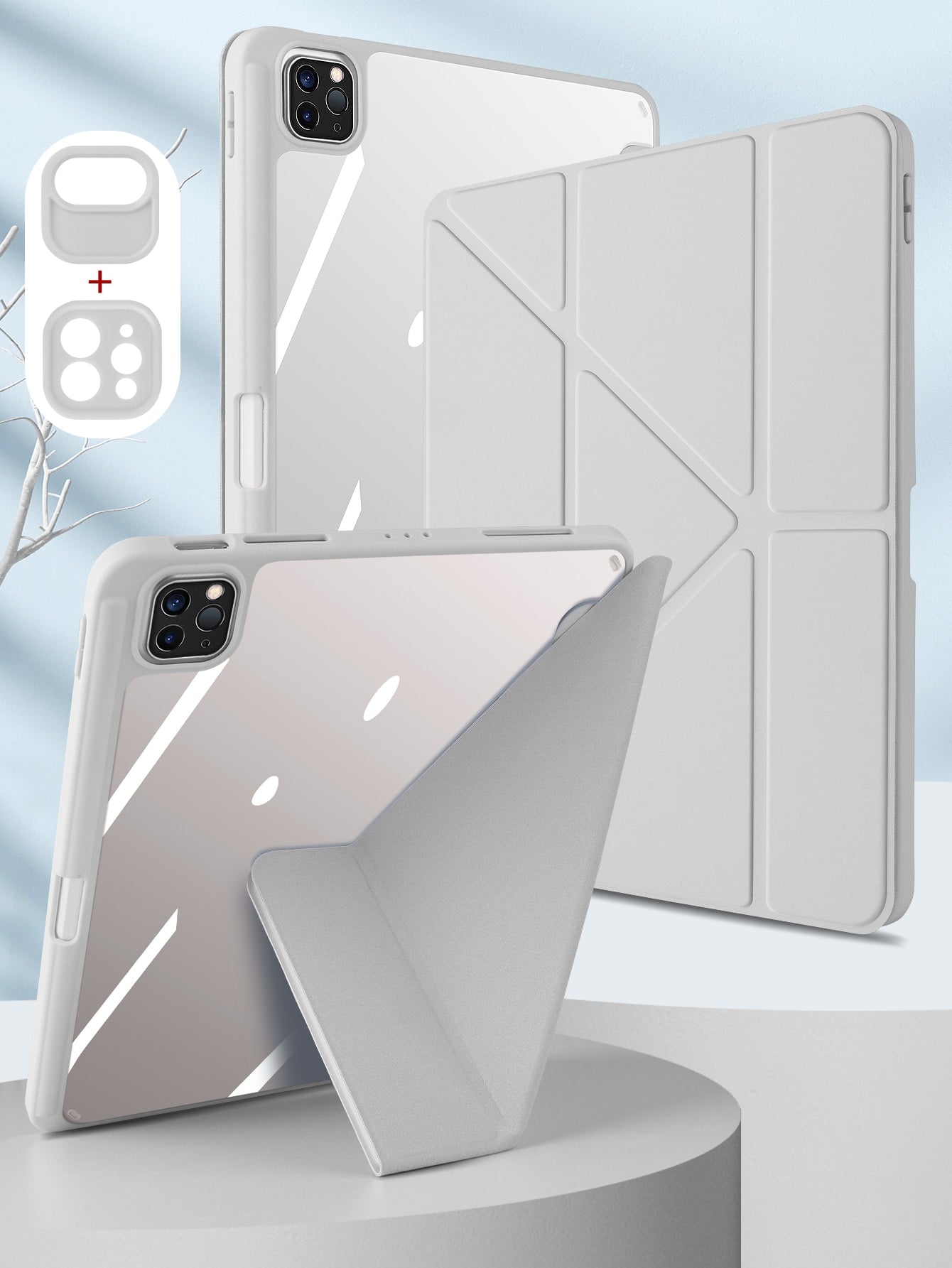 Acrylic Y Stand With Pen Slot Tablet Protective Case, Compatible With IPad Mini 6/9.7/10.2/10.5/Air 4/Air 5/10th/10.9/Pro 11-Inch/Air 11 (M2)/Air 13 (M2)/Pro 11 (M4)/Pro 13 (M4) 2024 12.9-Inch
