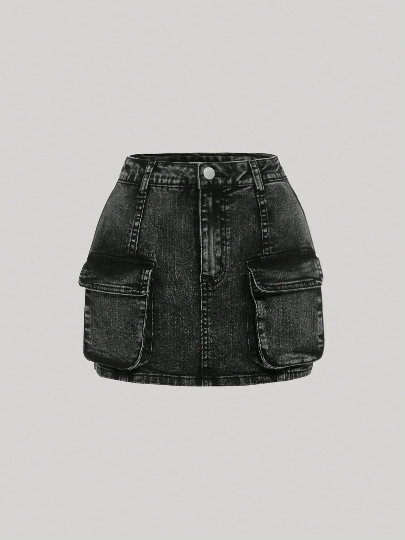 Teen Girl Casual Fit Workwear Denim Skirt, Summer