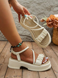 Women's Double Wearing Platform Wedge Sandals, 2023 New Summer Style Beach Sandals, Roman Style Open Toe Slippers, Casual