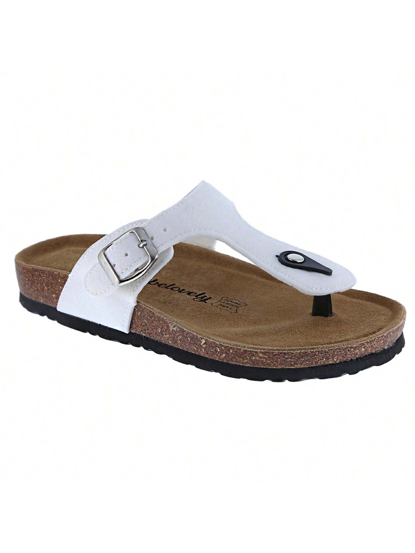 BELOVELY【Summer-21】Women's Footbed Slides Arch Support Footbed Slide Thong Sandals