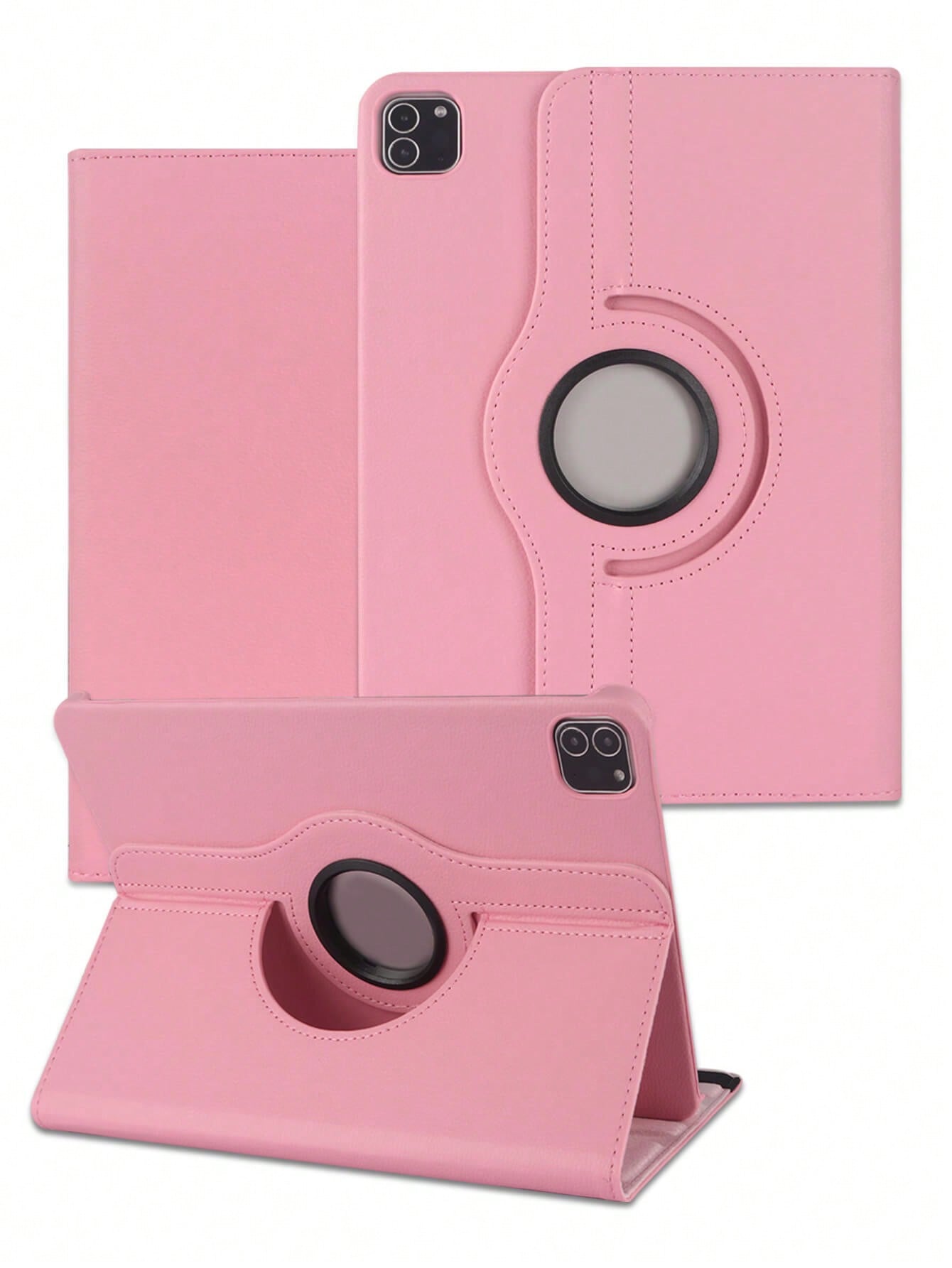 A Solid Color 360 Degree Rotatable Tablet Protective Cover With Various Stand Modes Compatible With IPad Models, Suitable For IPad Mini 1/2/3/4/5/6/9.7/10.2/10.5/Air 4/Air 5/10th/10.9/Pro 11-Inch/Air11(M2)/Pro11(M4)/2024 Models With Different Ports (Pleas
