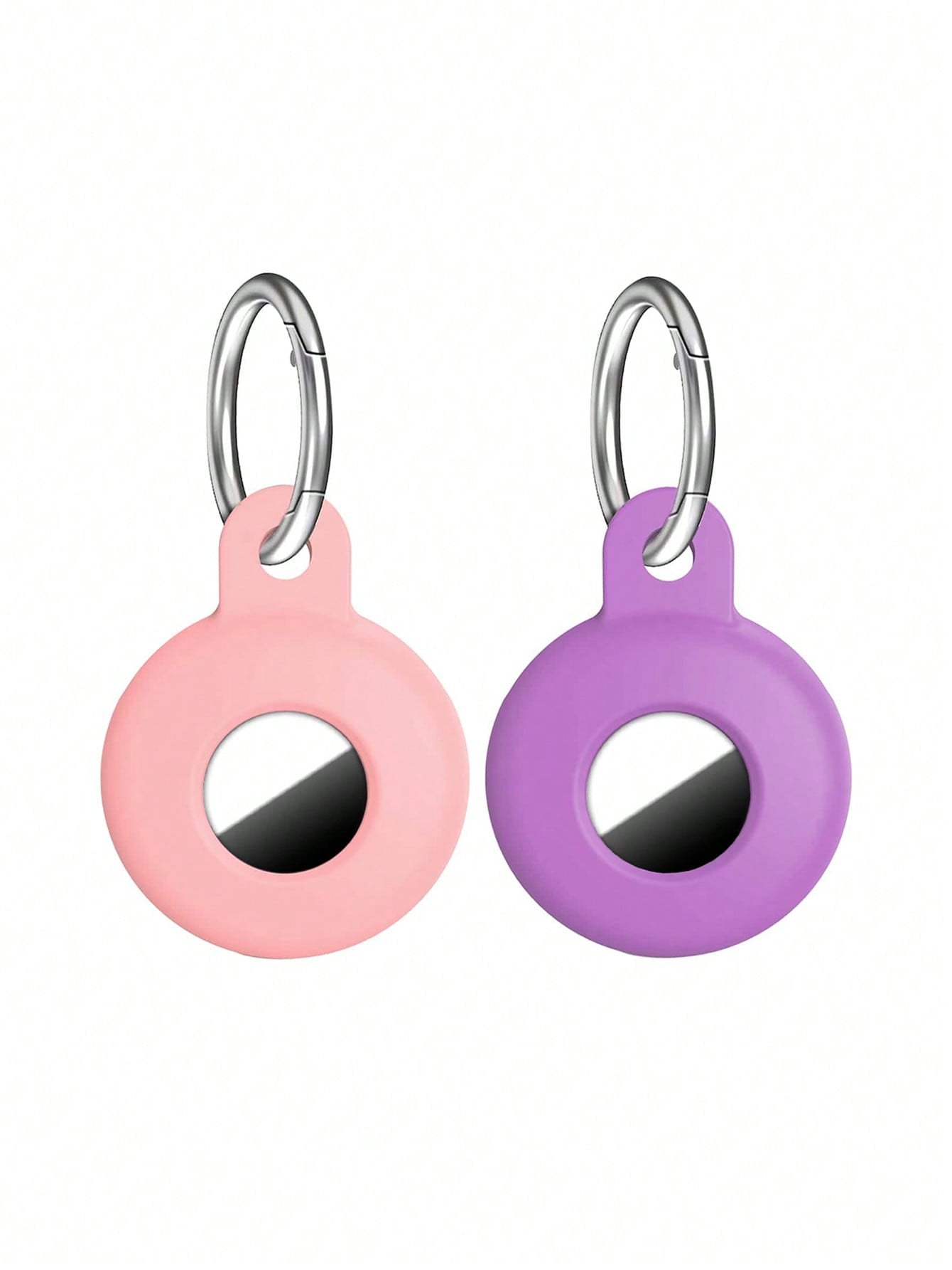 2pcs Silicone Solid Color Protective Cover For AirTag