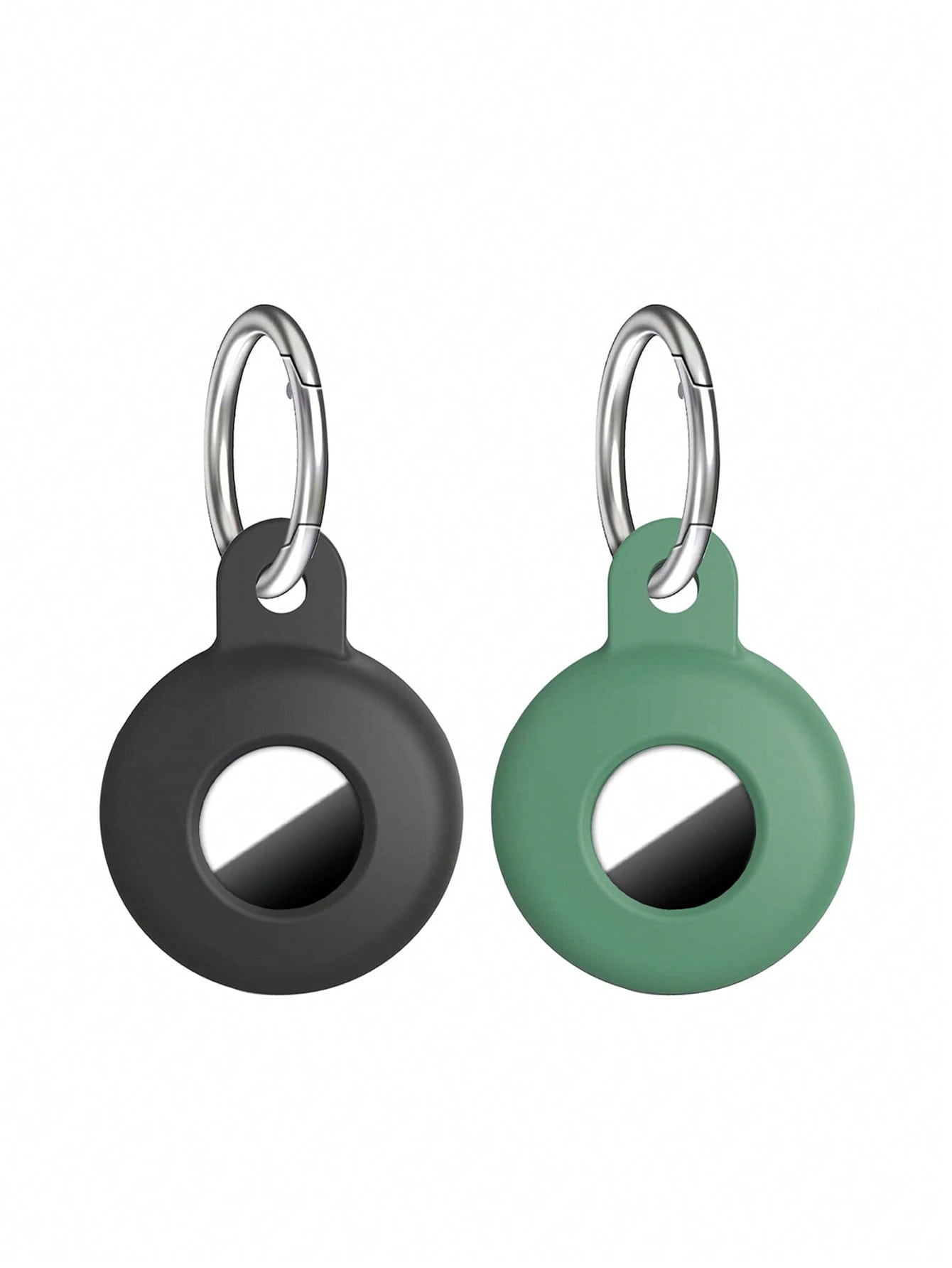 2pcs Silicone Solid Color Protective Case Cover Holder For AirTag