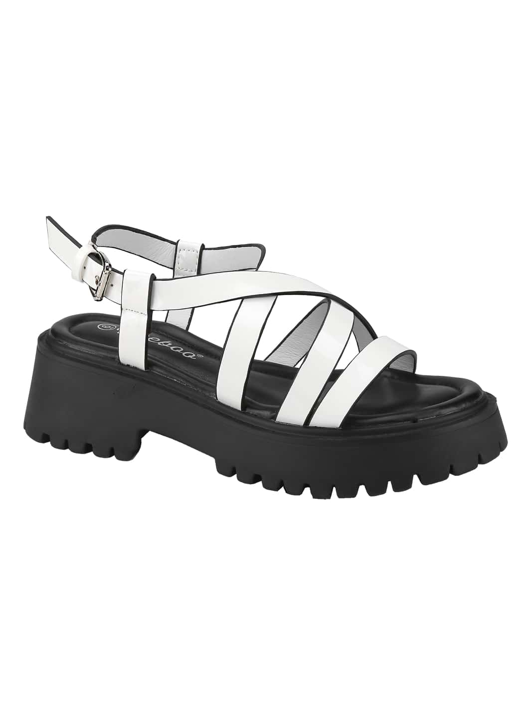 BELOVELY【High-40】Womens Chunky Platform Sandals Open Toe Ankle Strap Block Heeled Sandals with Adjustable Ankle Strap