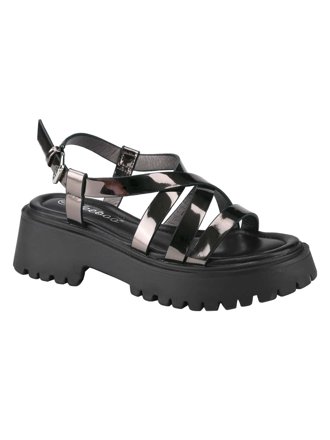 BELOVELY【High-40】Womens Chunky Platform Sandals Open Toe Ankle Strap Block Heeled Sandals with Adjustable Ankle Strap