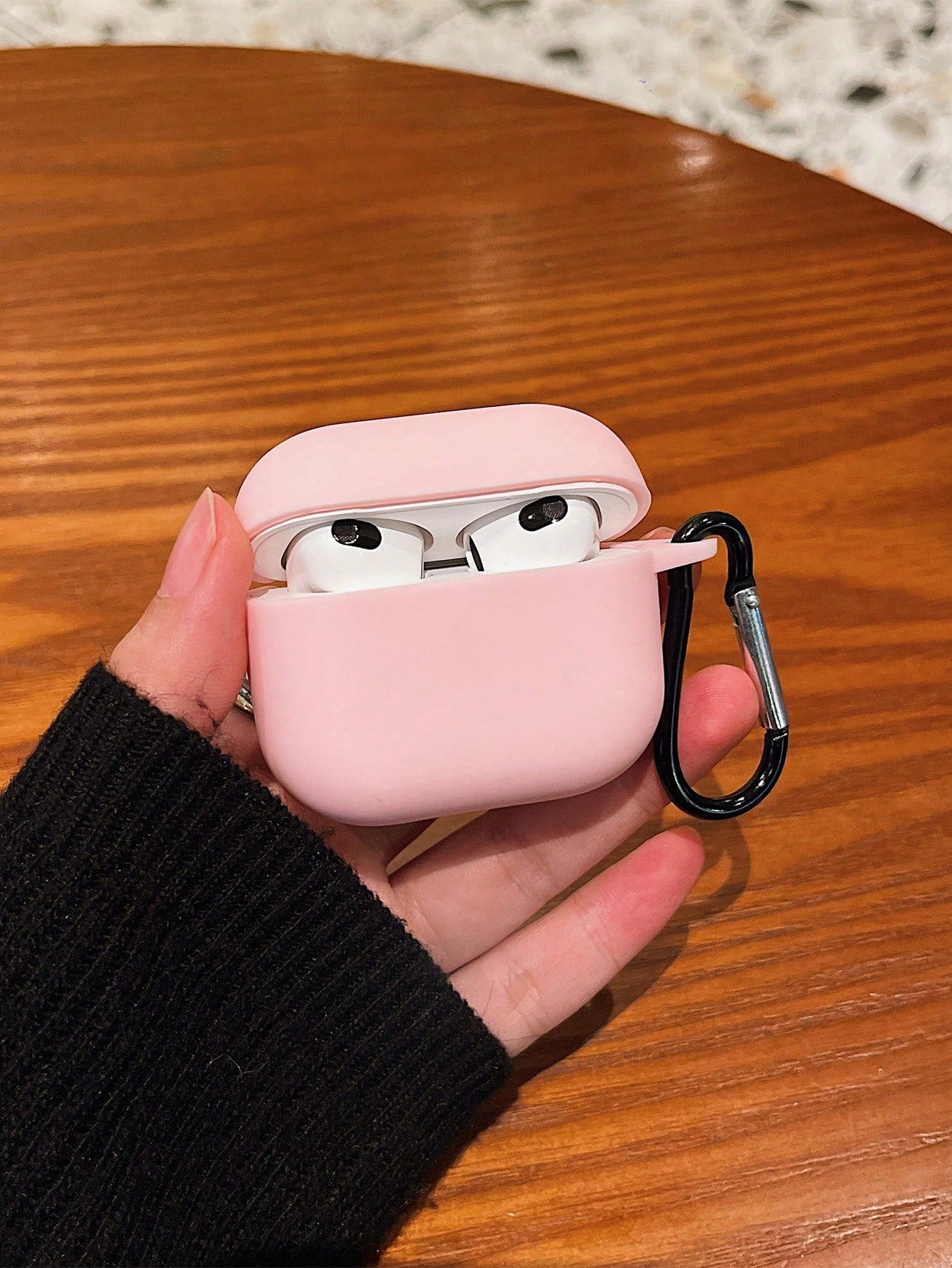 Light Pink AirPods Case Cover Soft TPU Protective Cover Compatible With Apple AirPods 1/2 AirPods Pro