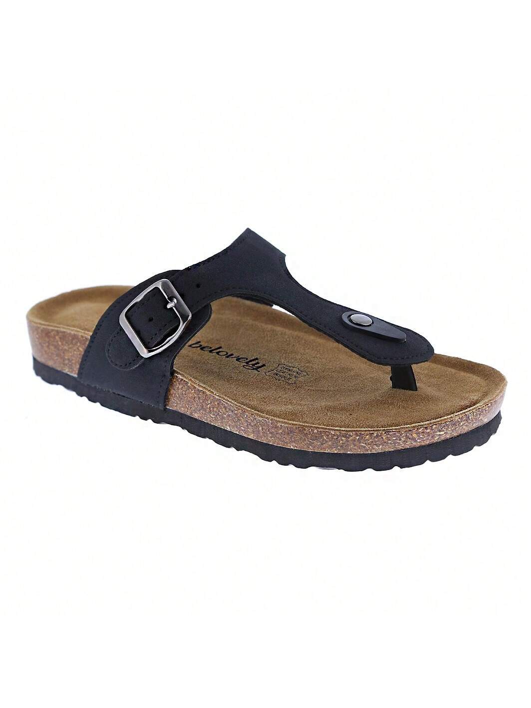 BELOVELY【Summer-21】Women's Footbed Slides Arch Support Footbed Slide Thong Sandals