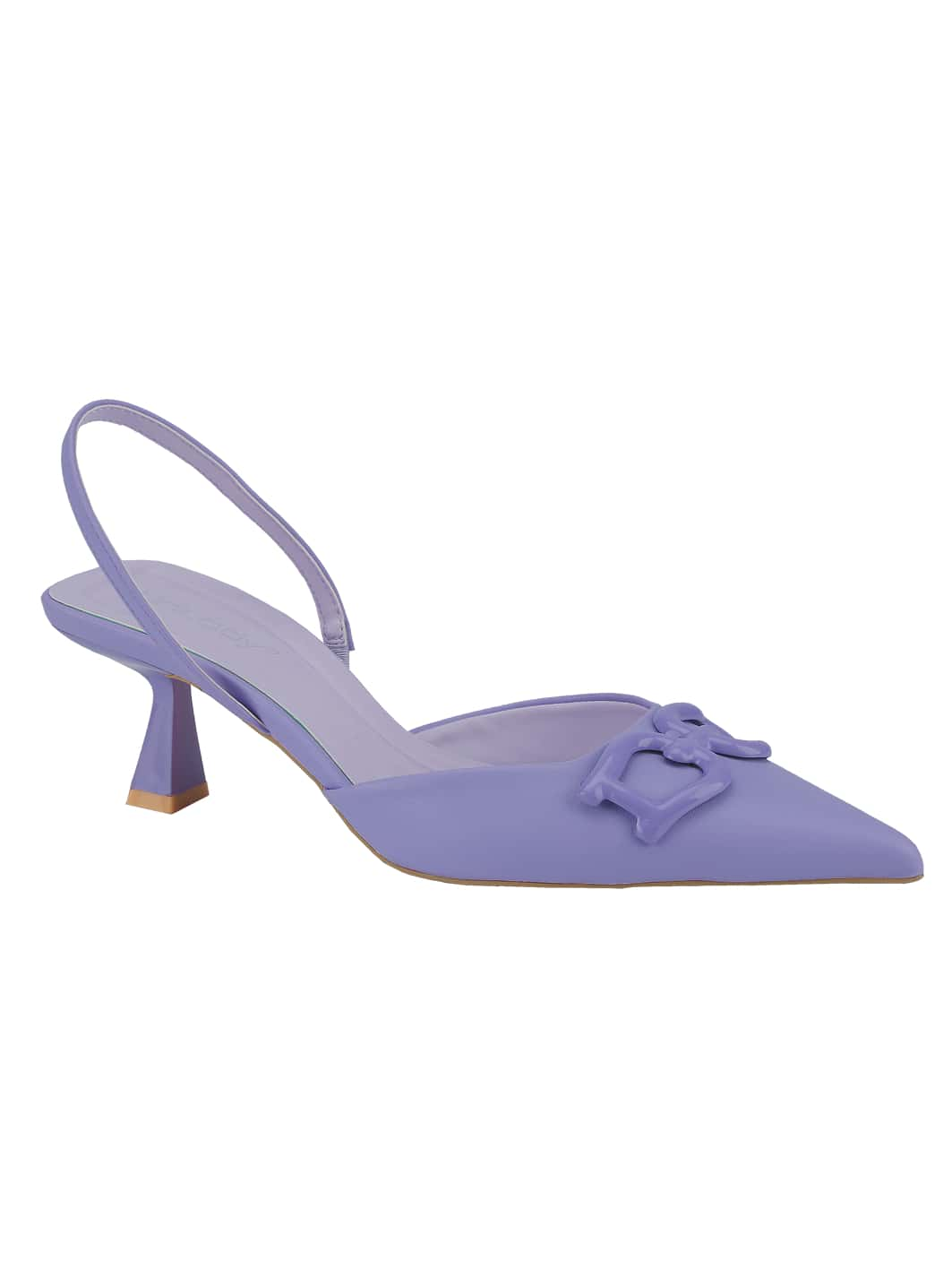 BELOVELY[Order-24]Women's Slingback Pointed Toe Buckle Sandals, Kitten Heels Slip On