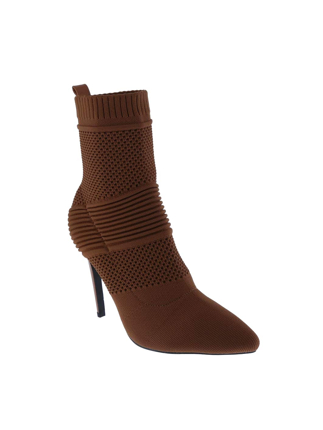 BELOVELY【Act-2】Women's Pointy Toe Fashion Comfy Sexy High Heel Ankle Boots, Stretchable Fabric, Stocks Heels