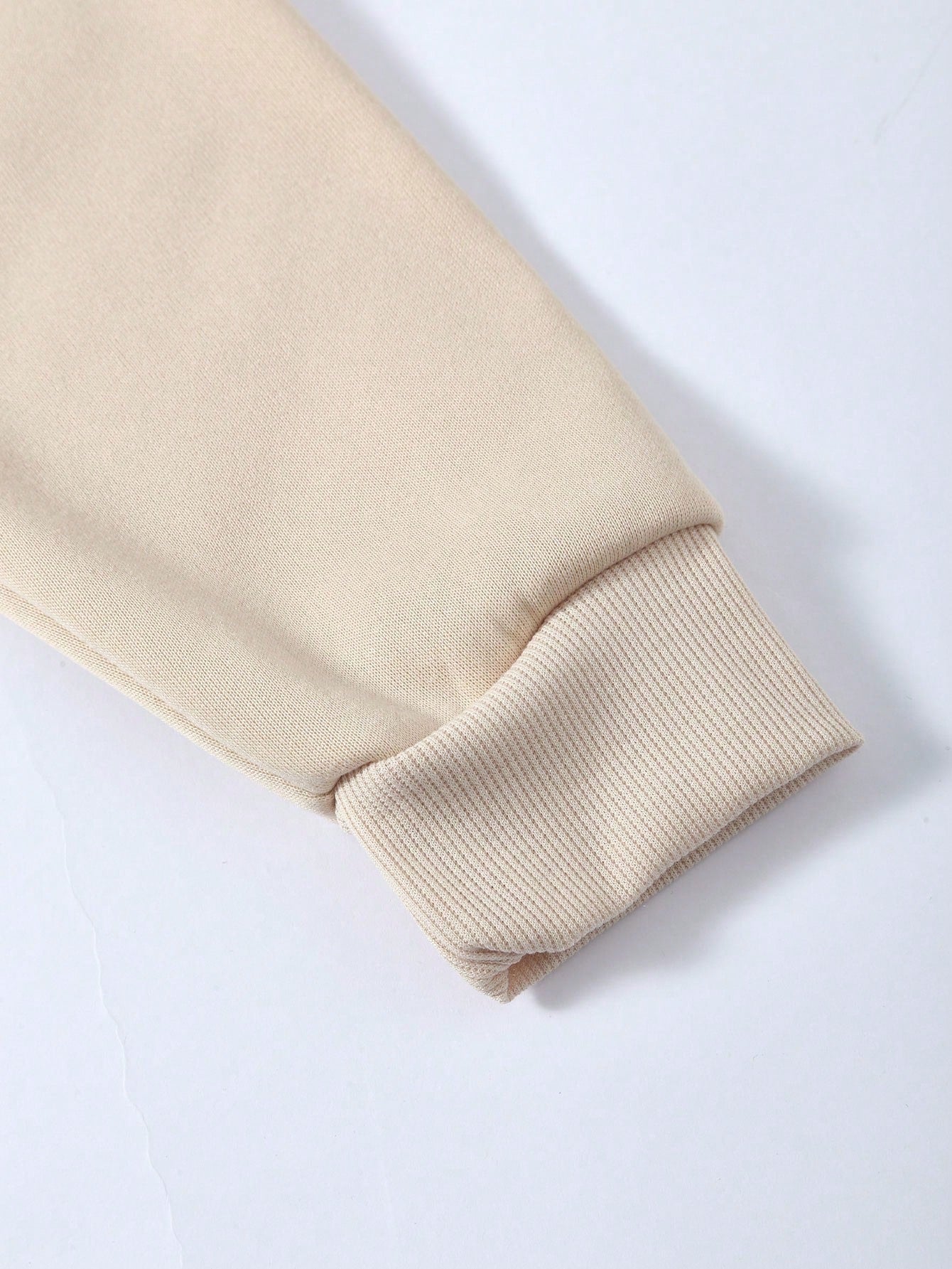 Long Hoodie With Kangaroo Pocket, Letter &amp; Pattern Print And Warm Lining