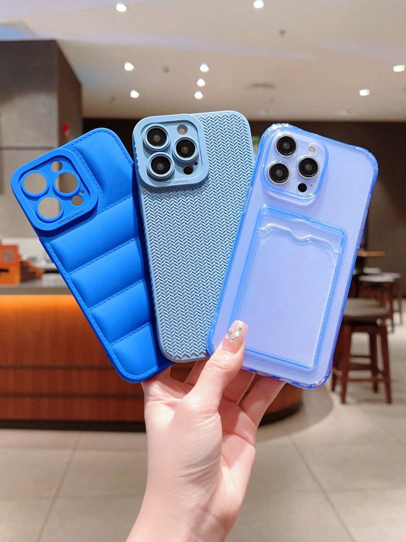 3pcs Solid Color Braided Pattern Feather Down Phone Case, Full Protection, Shockproof, Compatible With IPhone 15/15pro/15pro Max/15plus/11/12/13/14/Xs/Xr/11pro/11pro Max/12pro/12pro Max/13pro/13pro Max/14pro/14pro Max/14plus/7plus/8plus/8/Se2