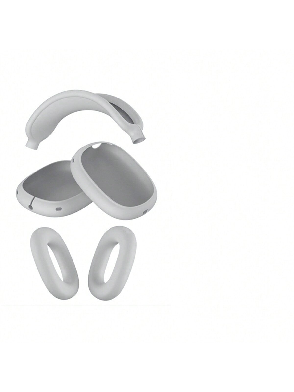 5pcs/Set Soft Silicone Headphone Cover & Headband Cover & Carrying Case Protective Set For Airpods Max