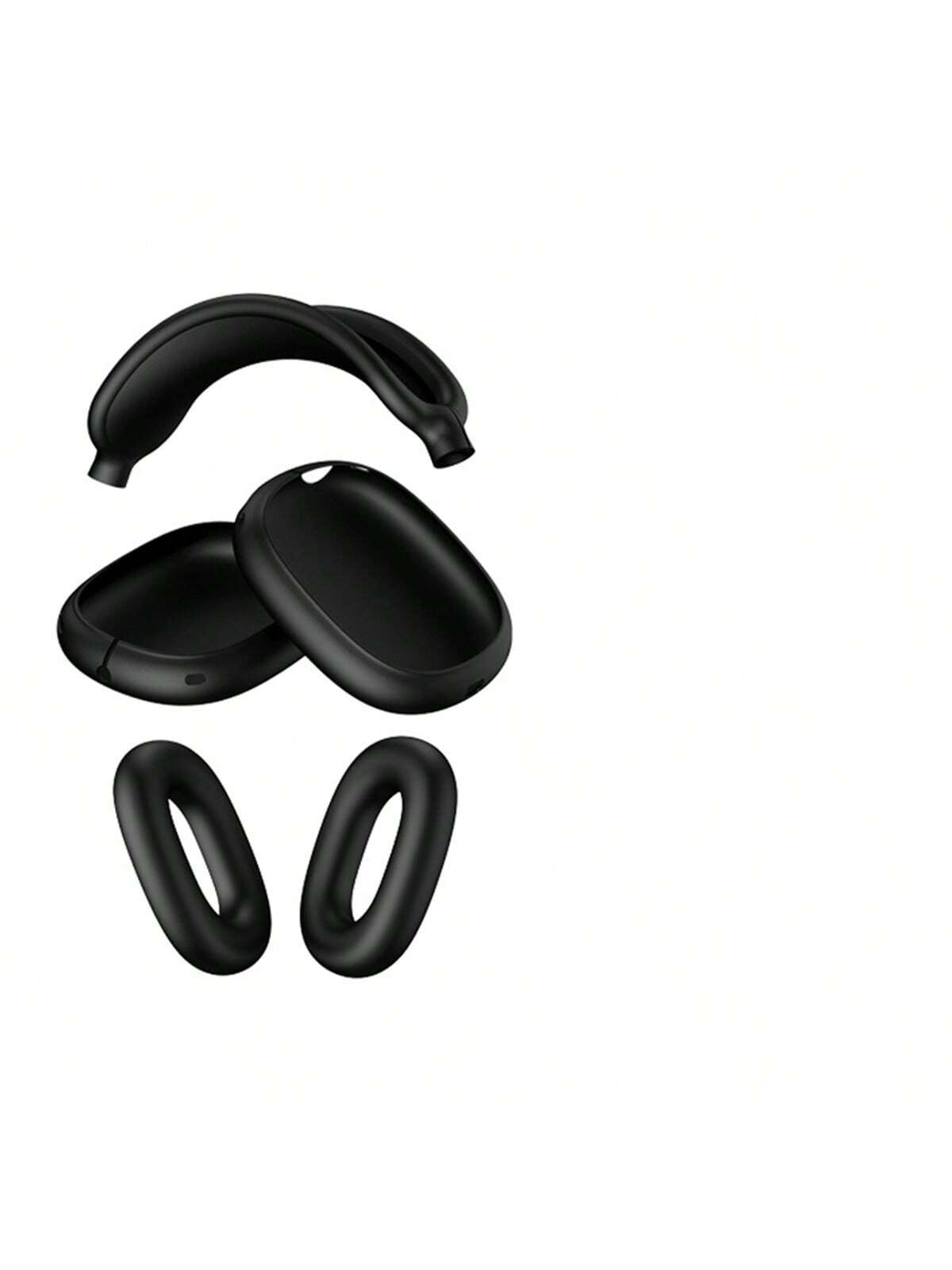 5pcs/Set Soft Silicone Earphone Protective Cover, Over-Ear Headphone Protection Case Compatible With Apple Airpods Max
