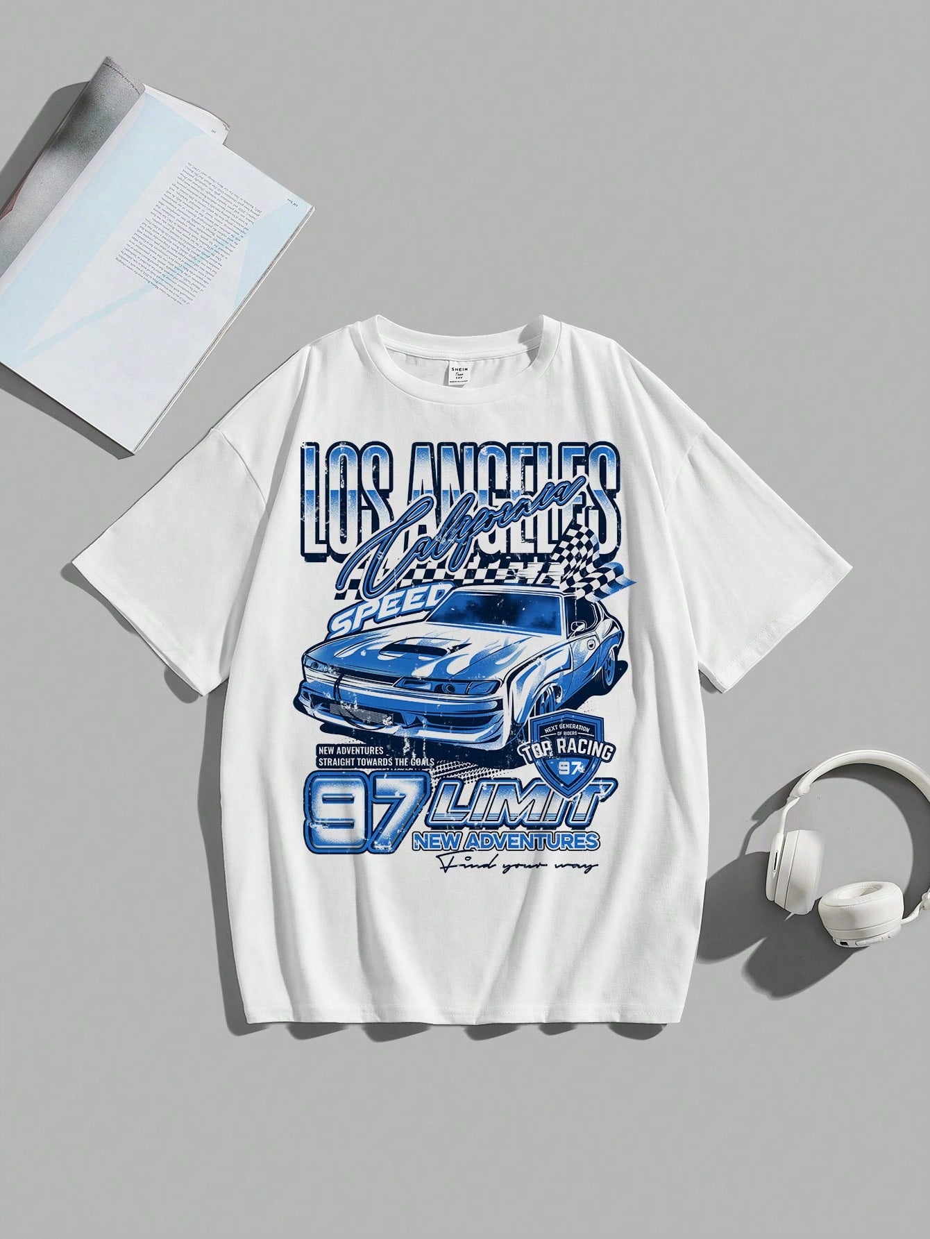 Tween Boy's Casual Cartoon Print Short Sleeve T-Shirt, Summer