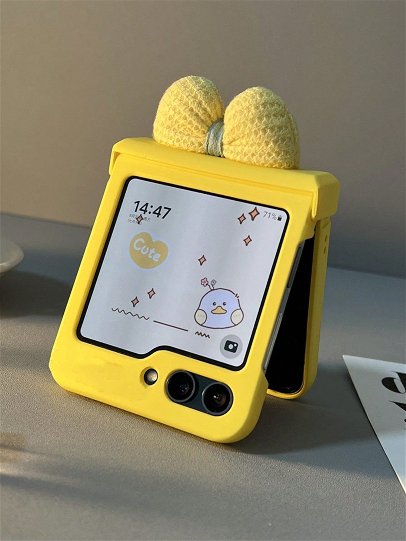 Cute Korean Candy Color 3D Bowknot Solid Color Simple Case Compatible With Galaxy Z Flip 5 4 3 5G ZFlip5 Zflip4 Zflip3 Flip5 Portable Cover