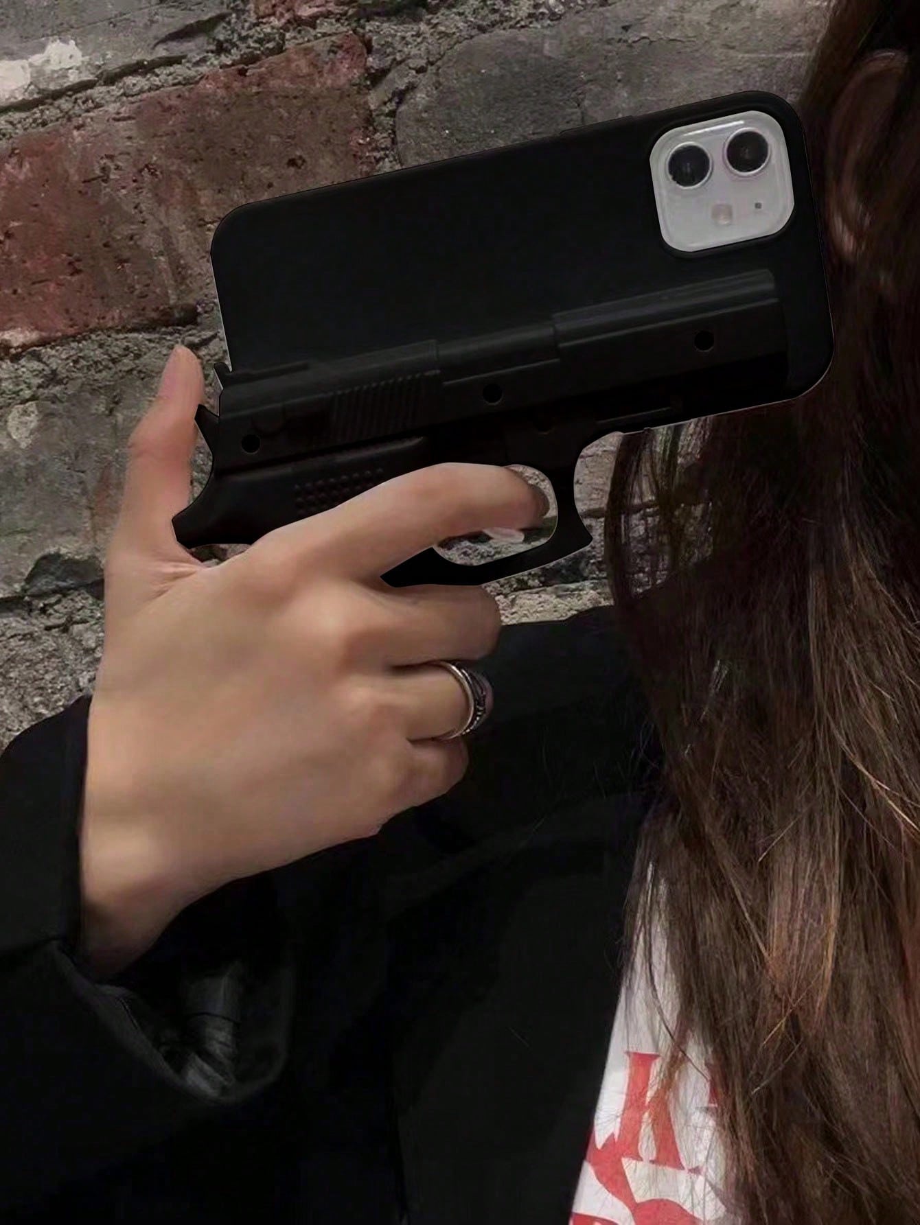 Creative Toy Gun Designed Phone Case Compatible With IPhone 15/14/13/12/11, Clear Tpu Soft Case Compatible With IPhone 14/13/15 Pro Max, Apple11/12/13 Case Silicon Case Compatible With IPhone 15, Creative Case Compatible With IPhone 13 Pro Max, Transparen