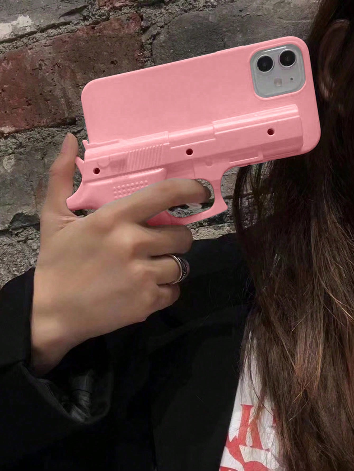 Creative Toy Gun Phone Case For Iphone15/14/13/12/11, Transparent Tpu Soft Phone Shell For Iphone14/13/15pm/11pro/Iphone15promax, Silicone Phone Case For Iphone13/12/11/Xr/Iphone15, 3d Phone Case For Iphone13promax, Protective Cover For Iphone15pm/14/13/1