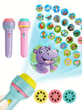 Projection Flashlight [6 Projection Slides With 48 Random Patterns] - (Projection Image Recognition / Fun Early Education / Quikly Switching Patterns By Rotating Slides / Parent-Child Interaction / Easy To Play)