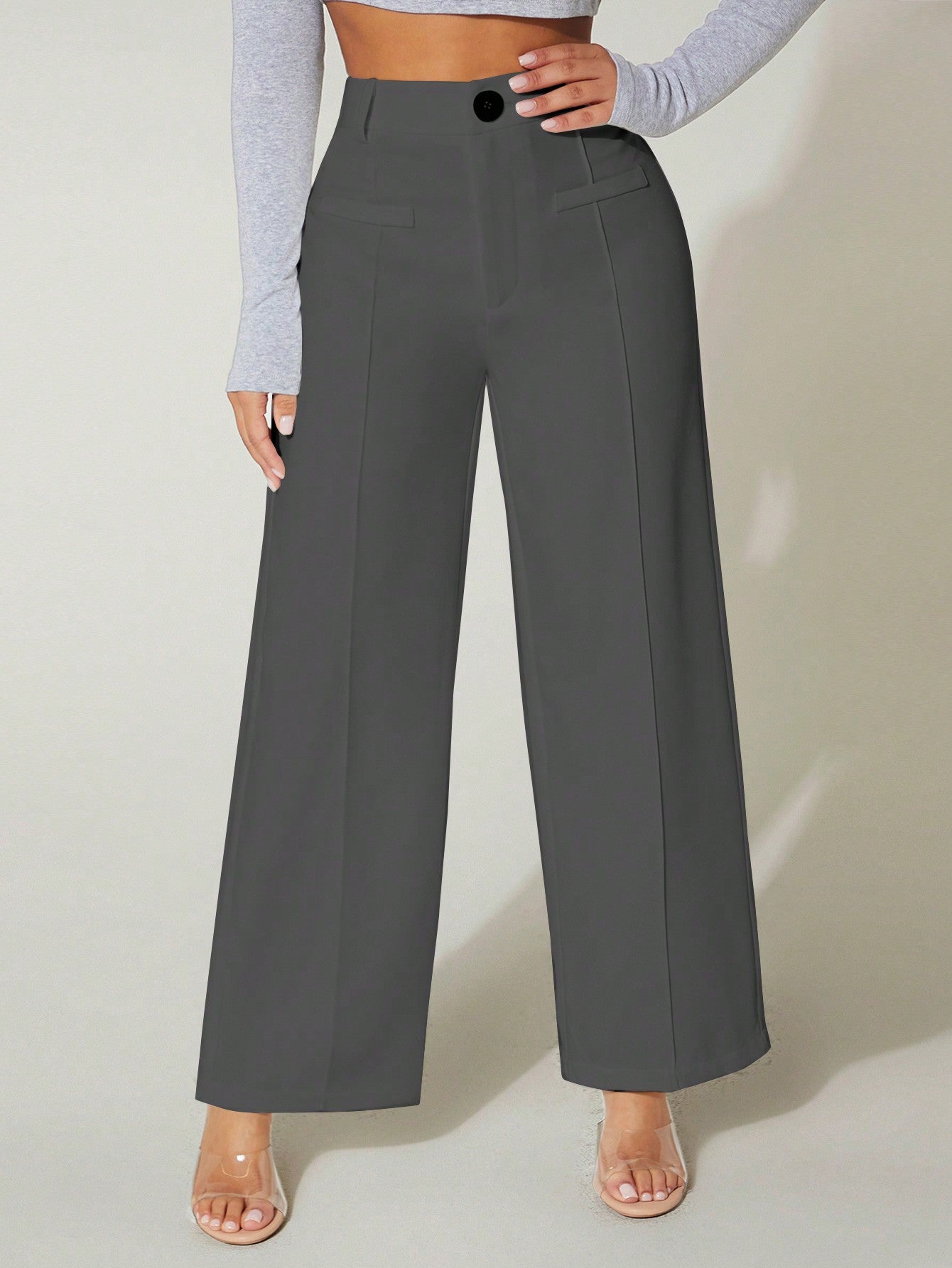 Solid Wide Leg Summer Pants