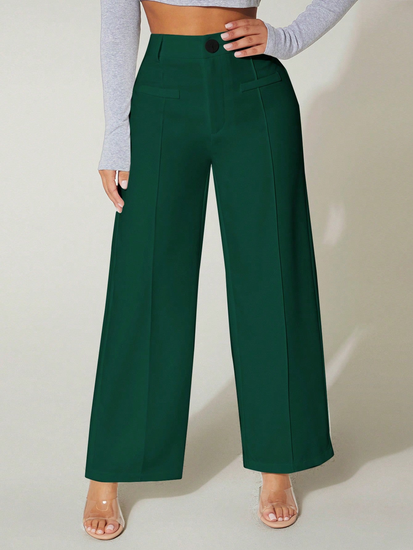 Solid Wide Leg Summer Pants