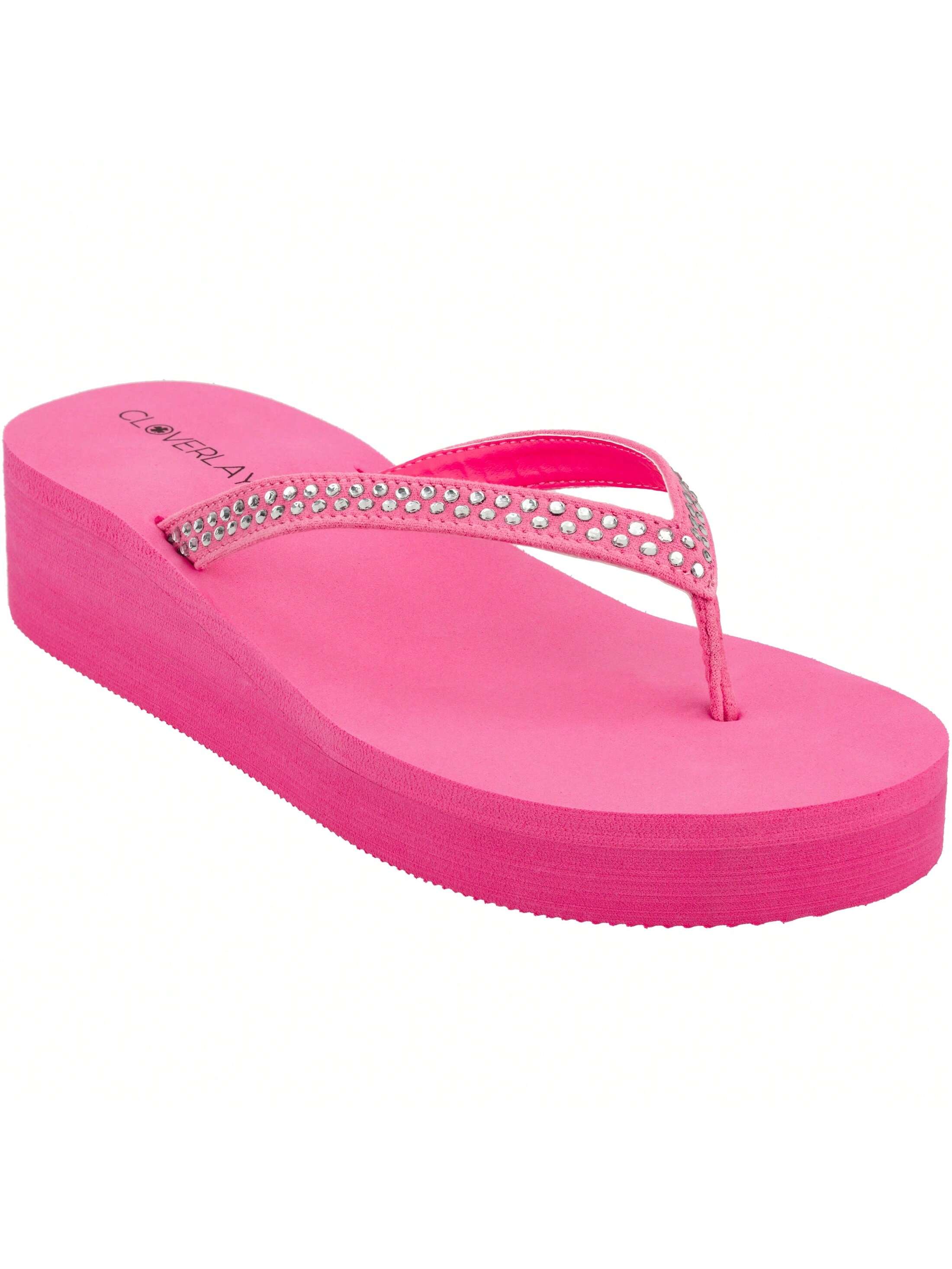 Women Rhinestone Decor Flip Flops Glamorous Summer Flip Flops Toe Post Vacation Fashion Black Flip Flops Summer Fashion Sandals