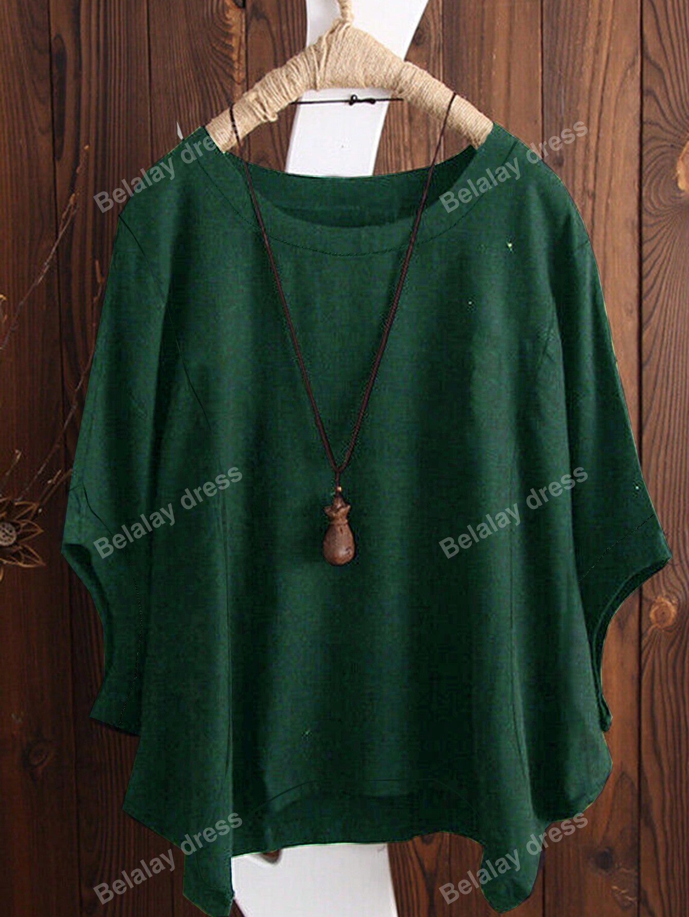 Solid Color Vintage Linen Women's Shirt