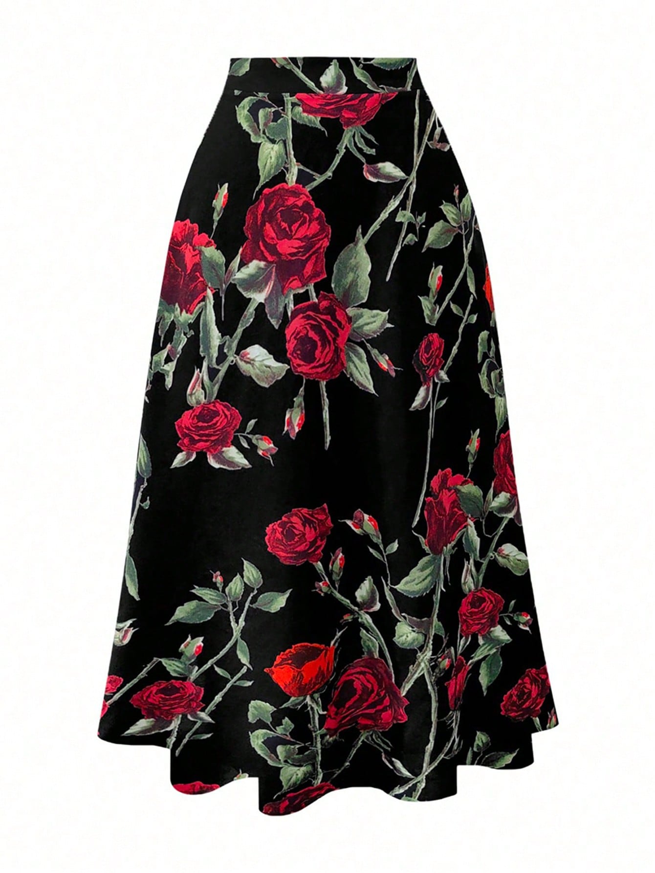 Floral Printed Loose Casual Skirt