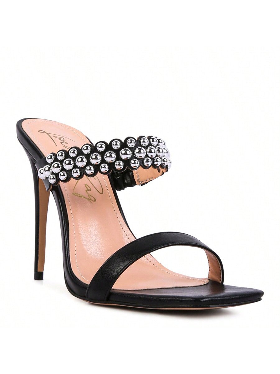 Bandy Stieletto Heel Metal Stud Sandals