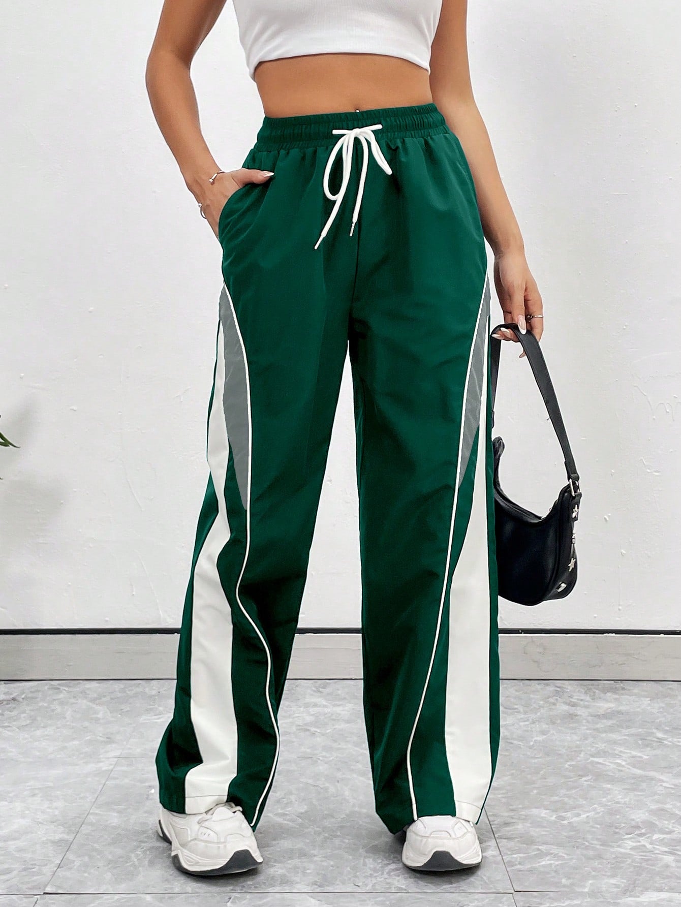 Color Block Casual Sports Pants