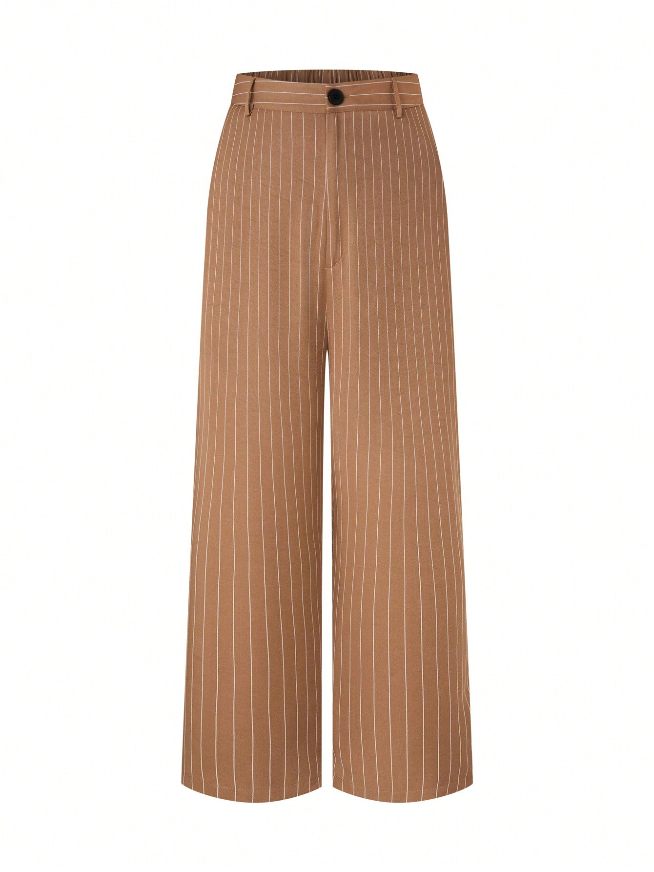 Plus Size Striped Wide Leg Suit Pants
