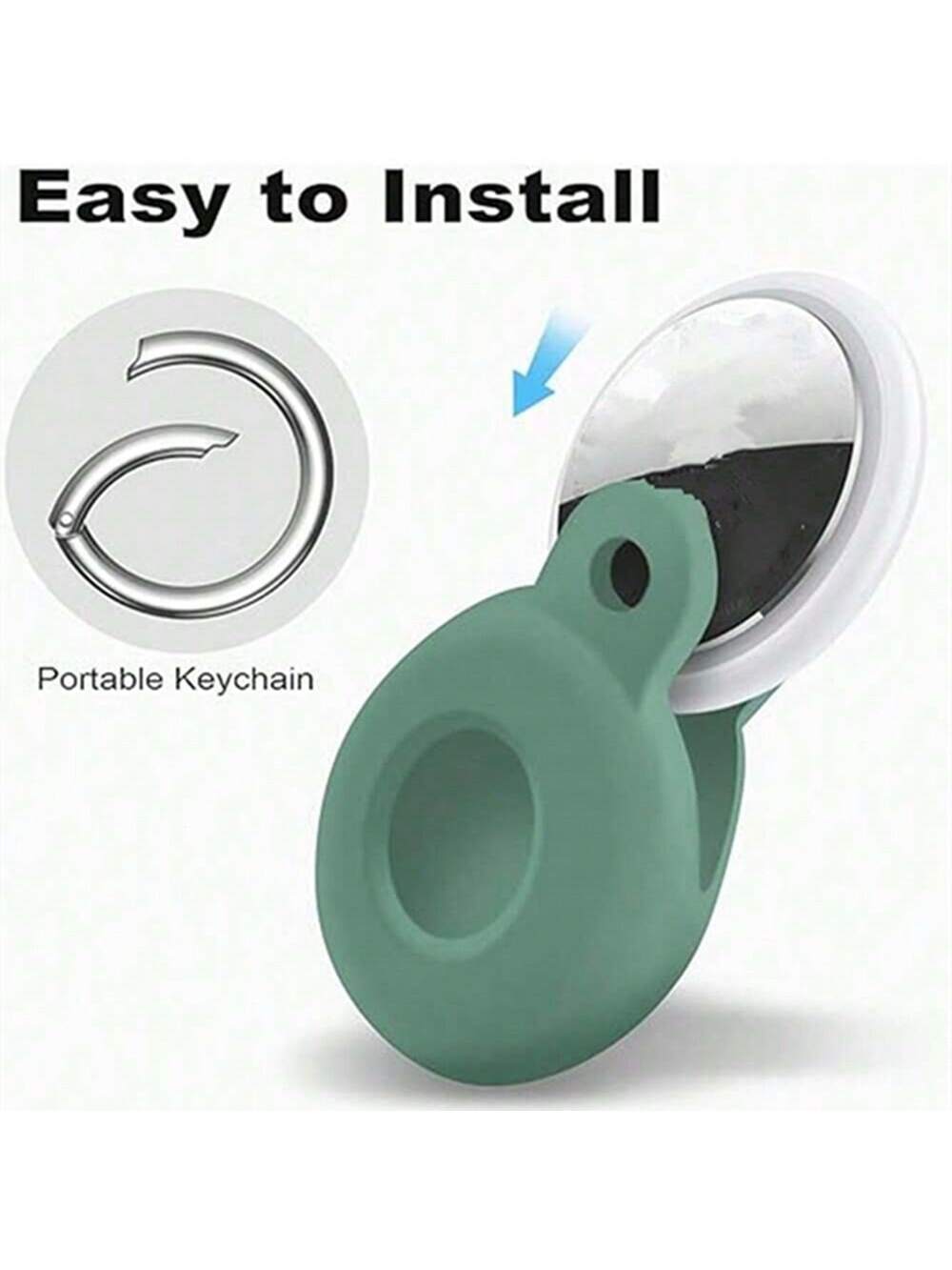 Full Coverage Spring Clip Protective Cover Compatible With Apple Airtags Tracker
