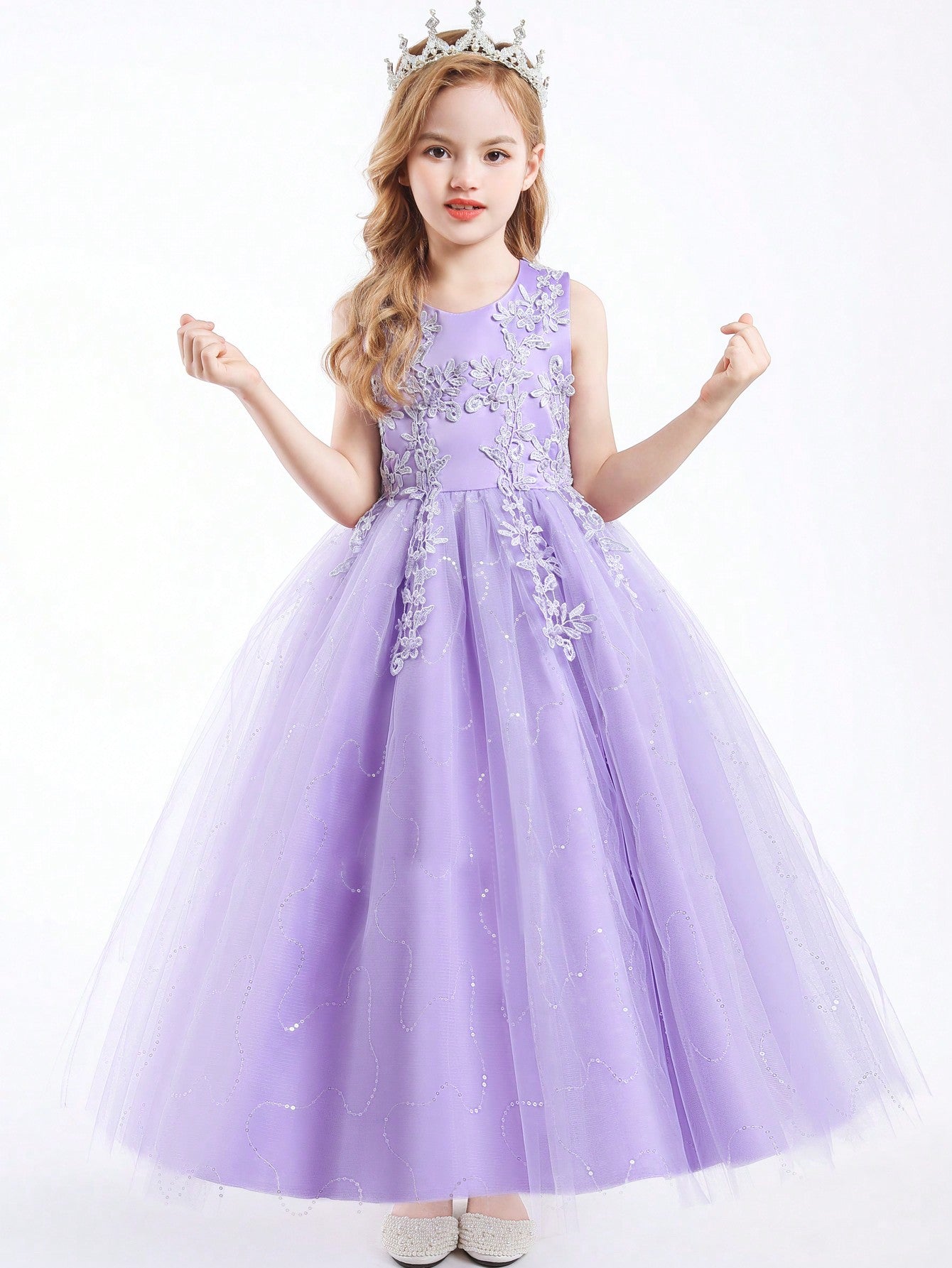 Tween Girl Elegant Embroidered Flower Puffy Princess Dress, Wedding, Hostesses, Parties, Birthdays, And Other Special Occasions.