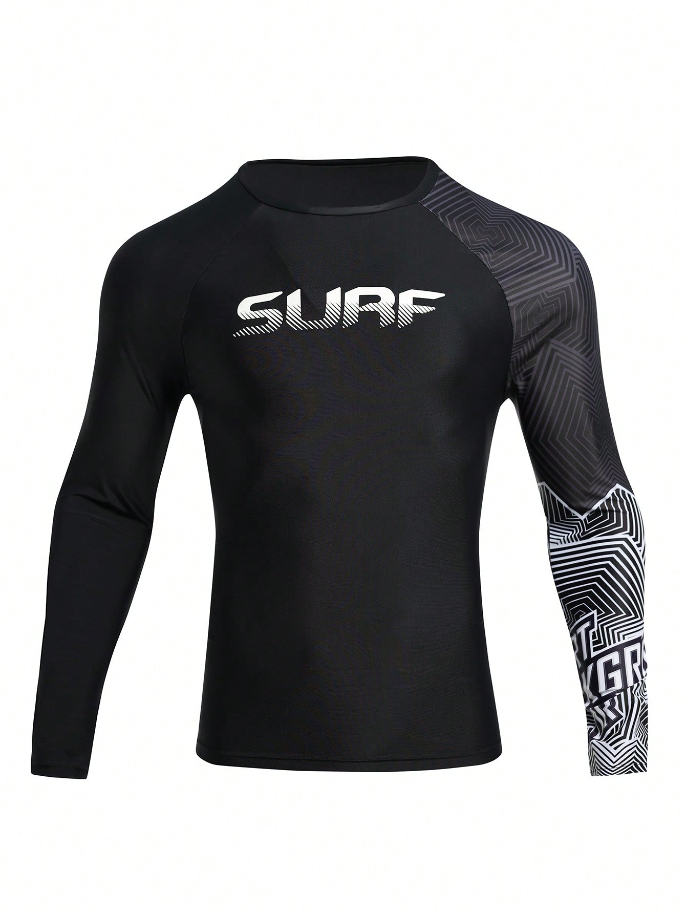 Men's Simple Printed Long Sleeve Surfing T-Shirt